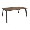 Bureau STEELY Manager - L180 x P100 x H72,5 cm - pieds carbone - plateau imitation noyer