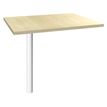 3253310148154-Extension IDRA/DUAL sur pied tube - 80 x 60 cm - Pied blanc - plateau imitation Erable--0
