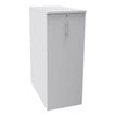 Caisson TOWER - L44 x H114 x P80 cm - 3 tablettes + 1 support DS réglable - structure blanc perle - dessus et façade blanc perle