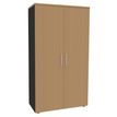 0404000124566-Armoire haute EXPRIM/LOFTER/LEVEL - H180 x L80 x P47 - 2 portes - Corps Anthracite - Dessus et portes i--0