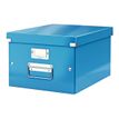 4002432398119-Leitz Click & Store - Boîte de rangement A4 - bleu métallisé-Angle droit-1