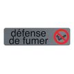 3130630671602-Exacompta - Pictogramme - Défense de fumer - 44 x 165 mm - aluminium brossé-Avant-0