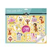 3609510911751-Maildor Maxi Book Stick' - adhésif décoratif - dressed up animals - 8 feuilles (pack de 746)-Avant-1