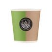 8691444027078-Huhtamaki - 80 Gobelets jetables en carton décorés boisson chaude - vert et marron - 10 cl-Avant-0