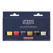 Lefranc Bourgeois - Set de peinture acrylique - 6 couleurs - ocre jaune, blanc titane, jaune primaire, noir ivoire, rouge primaire, bleu primaire - 20 ml