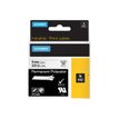 0071701184825-Dymo - Ruban d'étiquettes polyester auto-adhésives - (9 mm x 3,5 m) - fond blanc écriture noire-Avant-0