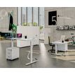 3253310223967-Bureau LEVEL - Bureau éléctrique - L160 - pied carbone - plateau imitation chêne clair--1