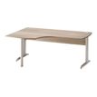 3483600784261-Bureau compact à gauche JAZZ+ - 180 cm - Pieds métal - Chêne gris-Angle droit-0