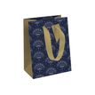 5033601498308-Clairefontaine - Sac cadeau - 21,5 cm x 10,2 cm x 25,3 cm - nuit étoilée bleu/or-Angle gauche-0