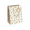 5033601497790-Clairefontaine Lovely Home Green Medium - Sac cadeau blanc - 21,5 cm x 10,2 cm x 25,3 cm-Angle gauche-0