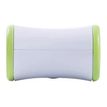 3760110685586-WATT & CO - Multiprise biplite rotative - blanc/vert-Arrière-1