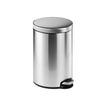 4005546301976-Durable - Poubelle à pédale 12L - acier inoxydable-Angle gauche-0