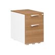 Gautier office XENON - Voetsteun - mobiel - 2 lades - onderdeelplank - Italian wild cherry wood