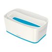 4002432116522-Leitz MyBox - Boîte de rangement petit format - blanc/bleu-Angle droit-1