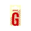 PICKUP LETTERING MONO Nobel - Zelfklevend etiket - voorgedrukt: G - glanzend rood