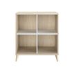 Gautier ARTEFACT - Boekenkast - 4 planken - onderdeelplank - wit, natural elm