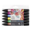 884955073933-ProMarker Watercolour - 6 Marqueurs double pointe - tons floraux-Avant-1