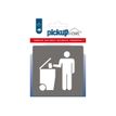 8711234005489-Pickup Home 3D - Plaque Acrylique Local poubelles - 9 x 9 cm - gris-Avant-0