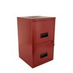 Classeur 2 tiroirs pour dossiers suspendus - 66 x 40 x 40 cm - rouge rubis nacré
