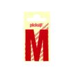 PICKUP LETTERING MONO Nobel - Zelfklevend etiket - voorgedrukt: M - glanzend rood