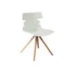 0404051443524-Lot de 4 chaises JOY - pieds bois - coque blanche-Angle gauche-0