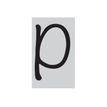 8711234003690-Pickup Déco Lynn - Étiquette autocollante 120 mm - Lettre P - noir-Avant-0