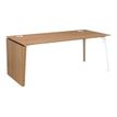 3483600600097-Bureau - XENON - Merisier - L 190 cm - pieds panneaux/métal réversible-Angle gauche-0