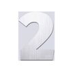 PICKUP Home 3D - Teken - number - 145 mm (height) - voor bevestiging op oppervlak - geborsteld aluminium