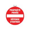 3130630671015-Exacompta - Panneau Défense d'entrer/propriété privée - 20 cm de diamètre-Avant-0