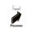 3130630670582-Exacompta - Pictogramme adhésif "poussez" - 100 x 100 mm-Avant-0