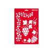 MEYCO - Ambachtelijke stencils - ivy and grapes - 21 x 31 cm - transparant rood - plastic