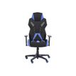 3701338800719-Fauteuil gamer POPER-M - accoudoirs réglables - noir et bleu-Avant-2