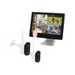 3700224763480-MCL  Kit de vidéosurveillance Wifi -  écran tactile, NVR intégré, 2 caméras + carte Mic-Angle droit-0