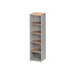 3483600784667-Colonne bibliothèque JAZZ+ - L48 x H183 x P48 - Hêtre ambré-Angle droit-0