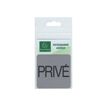 3130630671770-Exacompta - Plaque de signalisation Privé - 75 x 75 mm - aluminium brossé-Angle droit-0