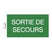 3130630670049-Exacompta - Panneau de signalisation adhésif - Issue de secours - 35 cm de diamètre-Avant-0