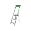 3700092271643-Escabeau - 3 marches - gris et vert-Angle droit-0