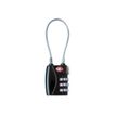 3457701955042-Wonday - Cadenas à combinaison 3 chiffres + câble - noir-Avant-0