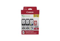 Canon PG-545XL/CL-546XL - Pack de 3 - noir x2, couleur (cyan, magenta, jaune) + pack photo - cartouche d