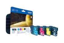 Brother LC1100 Value Pack - 4 - zwart, geel, cyaan, magenta - origineel - inktcartridge