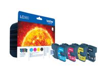 Brother LC-980VALBP - 4 - zwart, geel, cyaan, magenta - origineel - inktcartridge