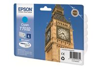 Epson T7032 - Maat L - cyaan - origineel - blister - inktcartridge - voor WorkForce Pro WP-4015, WP-4025, WP-4095, WP-4515, WP-4525, WP-4535, WP-4545, WP-4595
