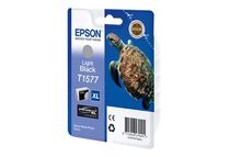 Epson T1577 - 25.9 ml - lichtzwart - origineel - blister - inktcartridge - voor Stylus Photo R3000