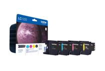 Brother LC1220VALBP - 4 - zwart, geel, cyaan, magenta - origineel - blister - inktcartridge - voor Brother DCP-J525, DCP-J725, DCP-J925, MFC-J430, MFC-J625, MFC-J825; MyMio MFC-J825