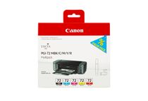 Canon PGI-72 MBK/C/M/Y/R Multipack - 5 - geel, cyaan, magenta, rood, matzwart - origineel - inkttank - voor PIXMA PRO-10, PRO-10S; PIXUS PRO-10