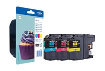 Brother LC123 RainbowPack - Geel, cyaan, magenta - origineel - blister - inktcartridge - voor Brother DCP-J100, J105, J132, J152, J172, J552, J752, MFC-J245, J650, J6520, J6720, J6920
