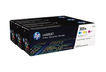 HP 305A - 3 - geel, cyaan, magenta - origineel - LaserJet - tonercartridge (CF370AM) - voor LaserJet Pro 300 M351, 400 M451, MFP M375, MFP M475