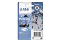 Epson 27XL Multipack - 3 - 31.2 ml - XL - geel, cyaan, magenta - origineel - inktcartridge - voor WorkForce WF-3620, WF-3640, WF-7110, WF-7210, WF-7610, WF-7620, WF-7710, WF-7715, WF-7720
