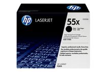 HP 55X - Hoog rendement - zwart - origineel - LaserJet - tonercartridge (CE255X) - voor LaserJet Enterprise MFP M525, P3015; LaserJet Enterprise Flow MFP M525
