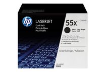 HP 55X - 2 - hoog rendement - zwart - origineel - LaserJet - tonercartridge (CE255XD) - voor LaserJet Enterprise MFP M525; LaserJet Enterprise Flow MFP M525; LaserJet Managed MFP M525